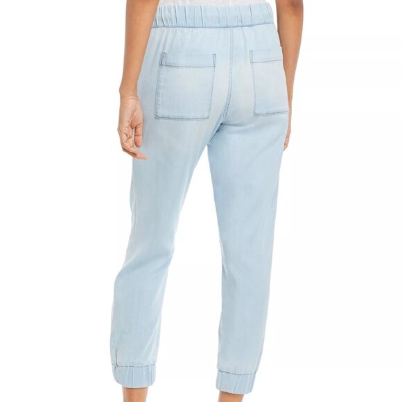 150$ Bella Dahl Tapered Pull On Jogger Pants Drawstring Waist Size XS Sky Blue - Picture 2 of 2